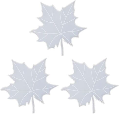 appuivbt 3 PCS Maple Leaf Coaster Moulds,Fall Leaf Silicone Moulds for Resin Coaster,DIY Maple Leaves Epoxy Resin Casting Molds in Kuwait