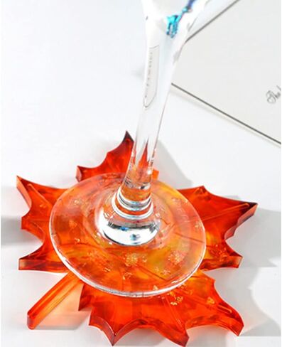 appuivbt 3 PCS Maple Leaf Coaster Moulds,Fall Leaf Silicone Moulds for Resin Coaster,DIY Maple Leaves Epoxy Resin Casting Molds in Kuwait