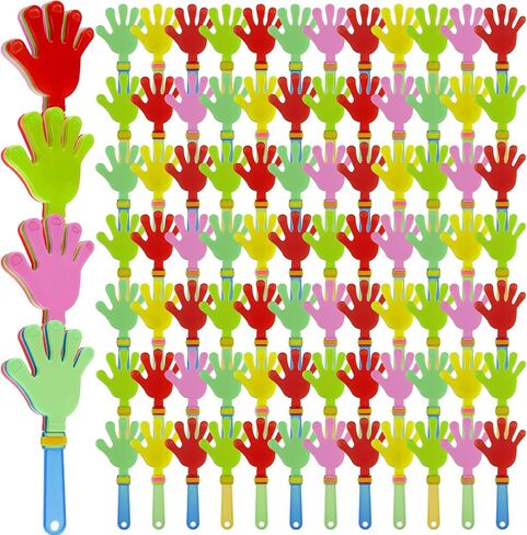 250 Pcs Colorful Hand Clappers Plastic Noise Makers 7.5 Inch Clapping Toys for Sporting Events, Birthdays, Party, Fiesta in Saudi Arabia