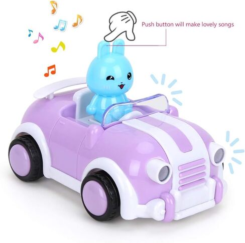 ألعاب سيارات تعمل بالتحكم عن بعد للفتيات والأطفال، لعبة سيارة كرتونية تعمل بالتحكم عن بعد مع موسيقى وأضواء صغيرة 3 دمى ألعاب سيارات هدايا للأطفال الصغار in Kuwait