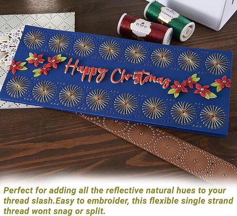 مجموعة خيوط التطريز المعدنية DMC Diamant، خيوط الخياطة. حزمة الأبيض والأبنوس والياقوت الأحمر والأخضر الزمرد. طقم تطريز يدوي وخيوط لامعة بالإبرة. 38.2 ياردة. تشكيلة واحدة غير قابلة للقسمة. in Kuwait