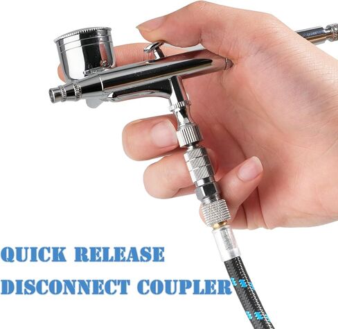 طقم رشاش هواء مزدوج الحركة 0.3 مم من ساجارد مع إبر فوهات 0.2 مم 0.5 مم وأغطية هوائية وخرطوم ومحول وفلتر بخاخة صغيرة للرسم الفني in Kuwait