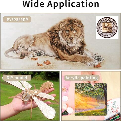 WYKOO 10 Pack Basswood Sheets 1/8 x 12 x 12 Inch Plywood Board, Premium Unfinished Wood Sheets for DIY Wooden Plate Model, Arts and Crafts, School Projects in Kuwait