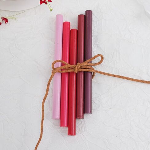 Red Sealing Wax Sticks STAMPMASTER 20pcs Wax Seal Sticks, Glue Gun Red Wax Sticks for Wedding Invitations Letter Christmas Package Decoration (Red) in Kuwait