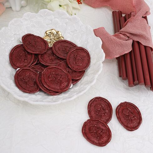 Red Sealing Wax Sticks STAMPMASTER 20pcs Wax Seal Sticks, Glue Gun Red Wax Sticks for Wedding Invitations Letter Christmas Package Decoration (Red) in Kuwait