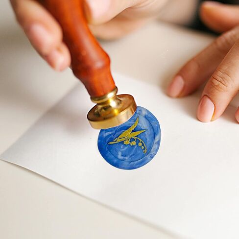 مجموعة ختم الشمع العتيقة، مجموعة ختم الشمع النباتي، ختم شمع زهرة نبات الأوكالبتوس لمغلفات الزفاف هدية تزيين الدعوة 4 قطع in Kuwait