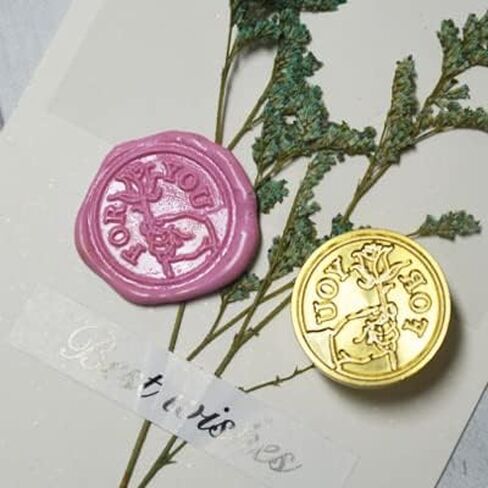 Merry Christmas Wax Seal Stamp Set, 6 Pieces Sealing Stamps Copper Seals 1 Wood Handle, Waxing Seal Stamp Kit for Cards Envelopes Invitations Wine Packages in Saudi Arabia