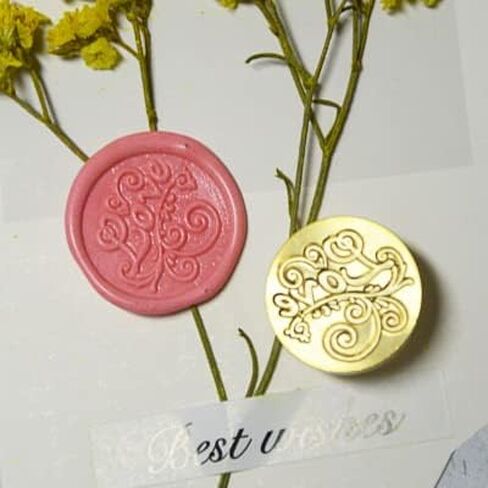 Merry Christmas Wax Seal Stamp Set, 6 Pieces Sealing Stamps Copper Seals 1 Wood Handle, Waxing Seal Stamp Kit for Cards Envelopes Invitations Wine Packages in Saudi Arabia