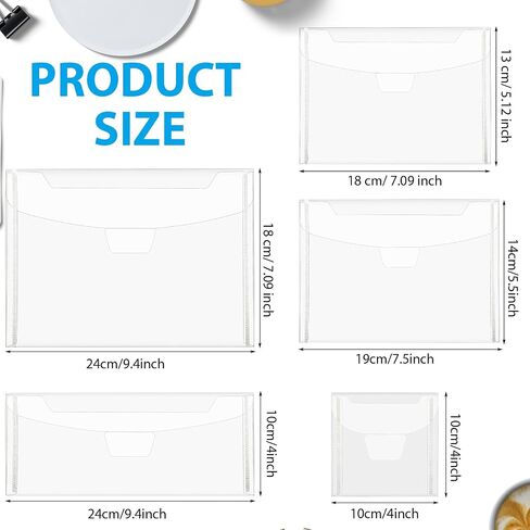 150 Pieces Stamp and Die Storage Bag 5 Sizes Scrapbooking Storage Die Cuts Storage for Cutting Dies Stencil Stamp Crafts for Die Cuts for Card Making, Clear Stamp Storage with Label Stickers in Saudi Arabia