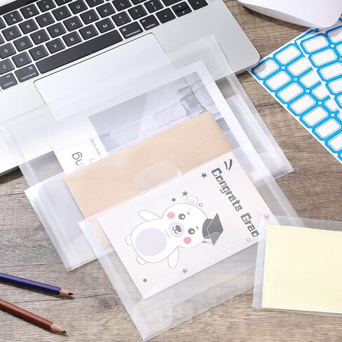 150 Pieces Stamp and Die Storage Bag 5 Sizes Scrapbooking Storage Die Cuts Storage for Cutting Dies Stencil Stamp Crafts for Die Cuts for Card Making, Clear Stamp Storage with Label Stickers in Saudi Arabia