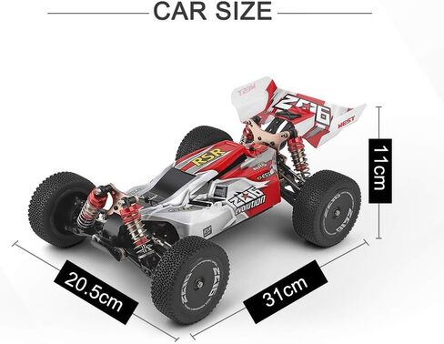 GoolRC Wltoys RC Car WLtoys 144001 4WD 2.4GHz RC Buggy Off-Road Drift Car with RTR Aluminum Alloy Chassis Fast RC Cars with 1 Batteries, Remote Control Car for Adults Kids (Green) in Saudi Arabia