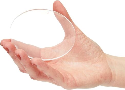 20-Pack 3.5-Inch Clear Round Acrylic Keychain Blanks, 1/8-Inch Thick Plastic Circles with 10 Metal Chains, Rings, and Clasps for Custom Keychains, Christmas Tree Ornaments, Crafting and Art Supplies in Saudi Arabia