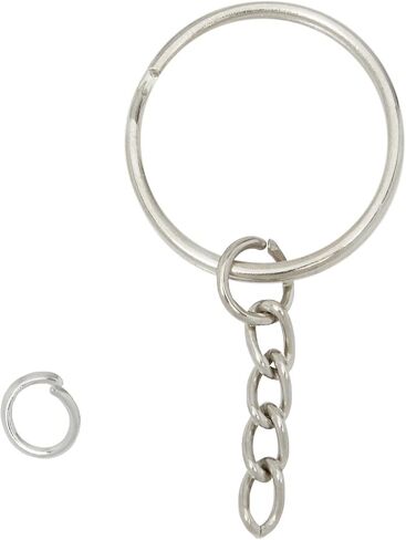 20-Pack 3.5-Inch Clear Round Acrylic Keychain Blanks, 1/8-Inch Thick Plastic Circles with 10 Metal Chains, Rings, and Clasps for Custom Keychains, Christmas Tree Ornaments, Crafting and Art Supplies in Saudi Arabia