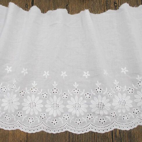 Trimscraft 4 ياردة صدفية ثقب الشريط القطن تقليم النسيج مطرز 10 3/4 بوصة واسعة in Kuwait