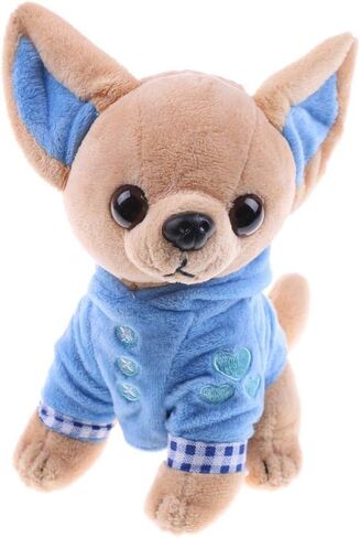 لعبة جرو كلب محشو من SUSHAFEN، لعبة قطيفة على شكل دمية ناعمة، وسادة حيوانات محشوة، هدية عيد ميلاد، هدية لطيفة للكلاب، زينة يدوية لتزيين سطح المكتب، 17 سم/6.7 بوصة in Kuwait