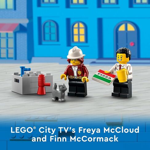 LEGO City Fire Station Set 60320 with Garage, Helicopter & Fire Engine Toys Plus Firefighter Minifigures, Emergency Vehicles Playset, Gifts for Kids Age 6 Plus in Saudi Arabia