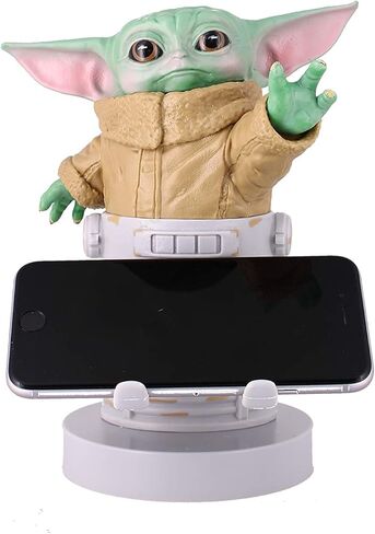 Exquisite Gaming: The Mandalorian: The Child - Star Wars Original Mobile Phone & Gaming Controller Holder, Device Stand, Cable Guys, Licensed Figure , Green in Saudi Arabia