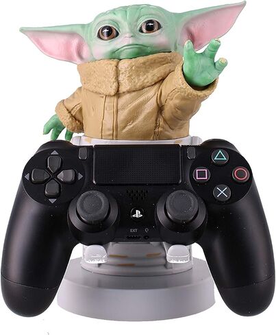 Exquisite Gaming: The Mandalorian: The Child - Star Wars Original Mobile Phone & Gaming Controller Holder, Device Stand, Cable Guys, Licensed Figure , Green in Saudi Arabia