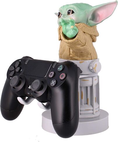 Exquisite Gaming: The Mandalorian: The Child - Star Wars Original Mobile Phone & Gaming Controller Holder, Device Stand, Cable Guys, Licensed Figure , Green in Saudi Arabia
