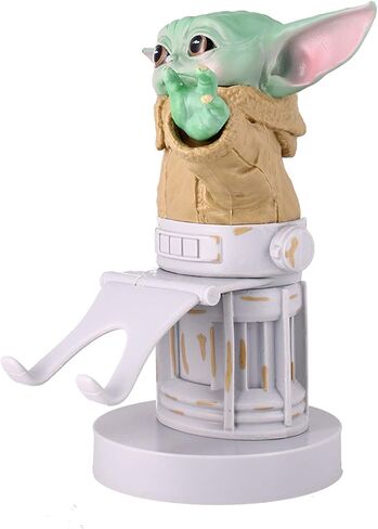 Exquisite Gaming: The Mandalorian: The Child - Star Wars Original Mobile Phone & Gaming Controller Holder, Device Stand, Cable Guys, Licensed Figure , Green in Saudi Arabia
