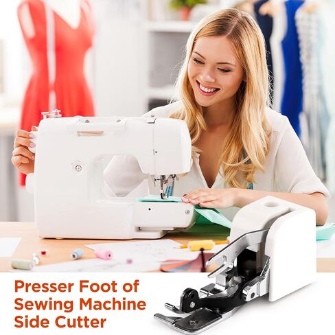 ONEVER Side Cutter Sewing Machine Presser Foot Feet Attachment Accessory for All Low Shank Singer Janome Brother, Overlock Machine Presser Foot in Saudi Arabia