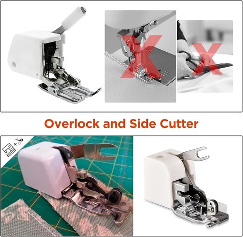 ONEVER Side Cutter Sewing Machine Presser Foot Feet Attachment Accessory for All Low Shank Singer Janome Brother, Overlock Machine Presser Foot in Saudi Arabia