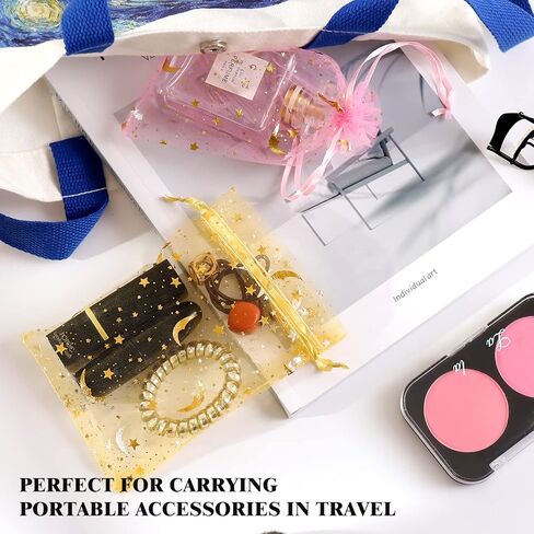 ENNIYU 100pcs Organza Bags, Royal Blue Mesh Drawstring Gift Bags, 4 x 6 inch Jewelry Pouches for Candy Wedding Favors Christmas in Saudi Arabia
