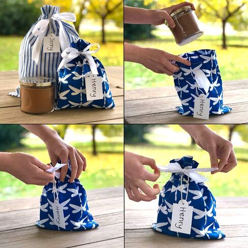 مجموعة أكياس هدايا قماشية قابلة لإعادة الاستخدام من أبل لاين in Kuwait