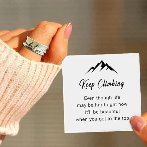 RINHOO الصداقة إبقاء تسلق الدائري للنساء إلهام حلقة الجبل الدائري سبينر تململ القلق خواتم in Kuwait