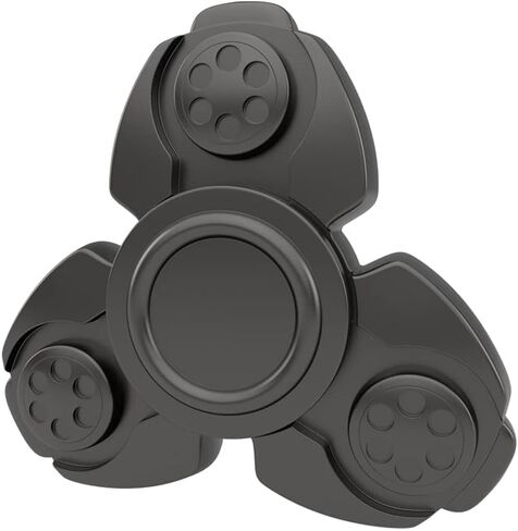 مايبو سبورتس فيدجيت سبينر، لعبة دوارة لأصابع اليد مصنوعة من المعدن للأطفال والكبار، أداة صغيرة رائعة لتخفيف التوتر والقلق وقضاء الوقت، أسود مطفي. in Kuwait