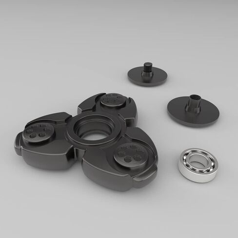 مايبو سبورتس فيدجيت سبينر، لعبة دوارة لأصابع اليد مصنوعة من المعدن للأطفال والكبار، أداة صغيرة رائعة لتخفيف التوتر والقلق وقضاء الوقت، أسود مطفي. in Kuwait