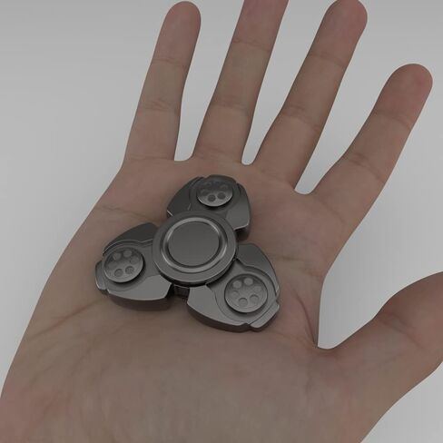 مايبو سبورتس فيدجيت سبينر، لعبة دوارة لأصابع اليد مصنوعة من المعدن للأطفال والكبار، أداة صغيرة رائعة لتخفيف التوتر والقلق وقضاء الوقت، أسود مطفي. in Kuwait