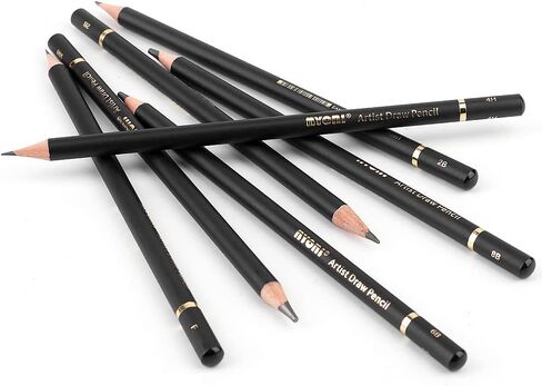 尼奥尼 Nyoni professional 4H-12B Sketch pencils set 14 different pieces Graphite pencils, 14 in total for Artist, Beginners Sketching Shading in Saudi Arabia