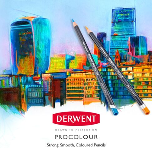 Derwent Colored Pencils, Procolour Pencils, Drawing, Art, Metal Tin, 12 Count (2302505) in Saudi Arabia