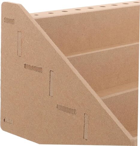 منظم اعمال الطلاء المصغر من كيه جيه اتش بي في، ادوات مصغرة، حامل تخزين لزجاجات الحبر الخشبي، منظم زجاجات الطلاء، صندوق تخزين منظم للطلاء، رف تخزين للتلوين in Kuwait