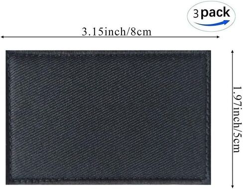 JAVD CYPS 3Pack Solid Black Flag Patch Pure Color Tactical Patch Pride Flag Patch for Hats, Tactical Bags, Jackets, Clothes Patch Team Military Patch in Saudi Arabia