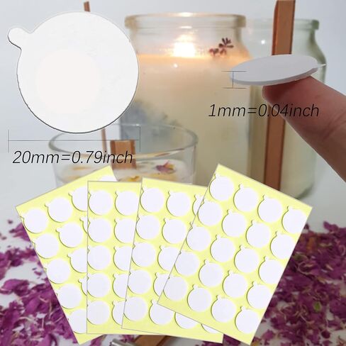 400Pcs Candle Wick Stickers, Adhere Steady in Hot Heatproof Wax Stickers, Candle Wick Glue for Candle Making and Candle DIY in Saudi Arabia
