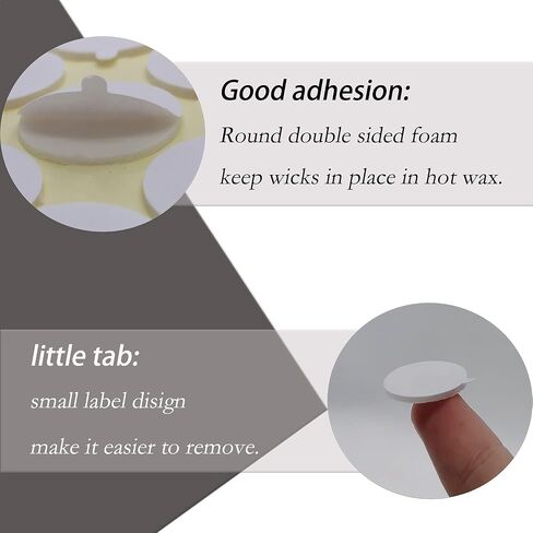 400Pcs Candle Wick Stickers, Adhere Steady in Hot Heatproof Wax Stickers, Candle Wick Glue for Candle Making and Candle DIY in Saudi Arabia