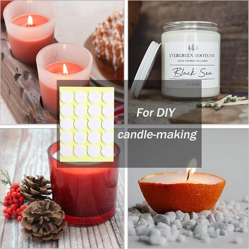 400Pcs Candle Wick Stickers, Adhere Steady in Hot Heatproof Wax Stickers, Candle Wick Glue for Candle Making and Candle DIY in Saudi Arabia