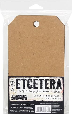 Stampers Anonymous Tim Holtz Etcetera Mini Tag, Multicolor in Saudi Arabia