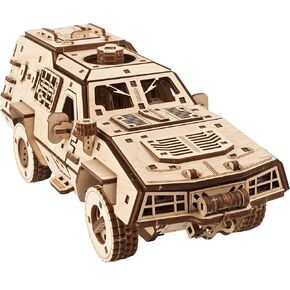 UGEARS Battlefield Dozor B Combat Vehicle - Armored Army Truck 3D Wooden Puzzles for Adults - Military Vehicle 3D Puzzle Model Kit - Military Models Kits to Build - 3D Puzzles Model Kits in Kuwait