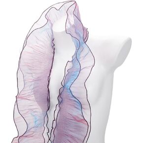 PH PandaHall 7 Yards Ruffle Pleated Chiffon Trim Organza Tulle Fabric Applique Trim Lace Fabrics for Christmas Tree Wedding Dress Mermaid Cosplay Sewing Craft Curtain Home Decor, Iridescent White in Kuwait