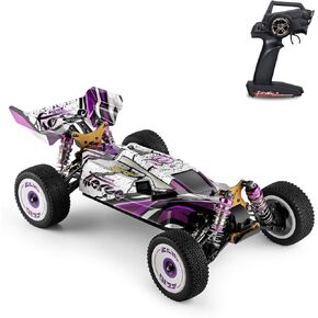 سيارة GoolRC WLtoys 124019 RC، سيارة تحكم عن بعد بمقياس 1/12 2.4 جيجا هرتز، سيارة سباق عالية السرعة 4WD 60 كم/ساعة، سيارة الانجراف على الطرق الوعرة RTR مع هيكل من سبائك الألومنيوم، تروس من سبائك الزنك وبطارية واحدة