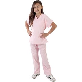 Natural Uniforms Childrens Scrub Set-Soft Touch-Role Play Costume Set (Pink, 12/14) in Kuwait