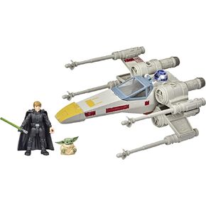 STAR WARS Mission Fleet Stellar Class Luke Skywalker & Grogu X-Wing Jedi Search & Rescue بمقياس 2.5 بوصة ومركبة، للأعمار من 4 سنوات فما فوق in Kuwait