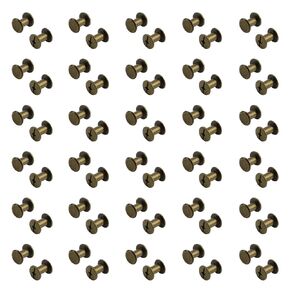 INCREWAY 60 Sets Chicago Screws Assorted Kit, 5mm x 15mm Binding Screws Post Bronze Leather Rivets M5 Round Cross Head Stud Screw Book Binding Posts for Scrapbook Photo Albums