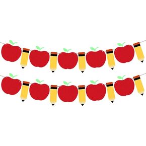 KatchOn, Felt Back to School Garland - Large, 10 Feet, No DIY | Apple Pencil Garland for Apple Decorations for Classroom | Back to School Banner, Back to School Decorations for Classroom | Apple Decor in Saudi Arabia