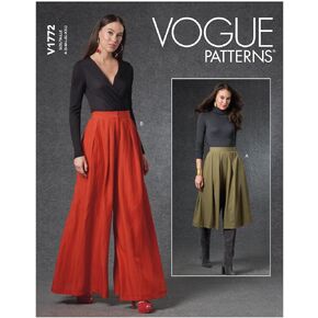 Vogue Patterns V1772A Misses Skirt/Pants S-M-L-XL-XXL, White in Kuwait