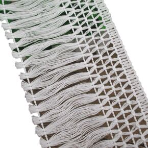 تريمس كرافت شراشيب دانتيل بيضاء بعرض 4 انش لتزيين الفساتين والتنورة والستائر وديكور المنزل والحرف اليدوية التي تصنعها بنفسك بطول 5 ياردة in Kuwait