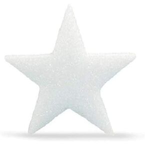 Hygloss Foam Stars 4 Inches x ½ inch Thick, White, Pieces, 12 Count (Pack of 1)
